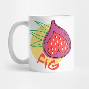 Fig Tropical Summer Fruits Palm Leaf Pattern Mug